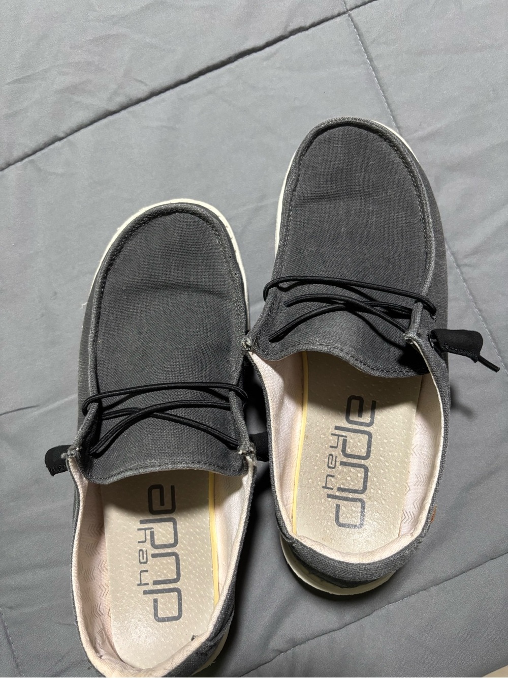 Hey Dude Gray Slip-On Loafers unisex